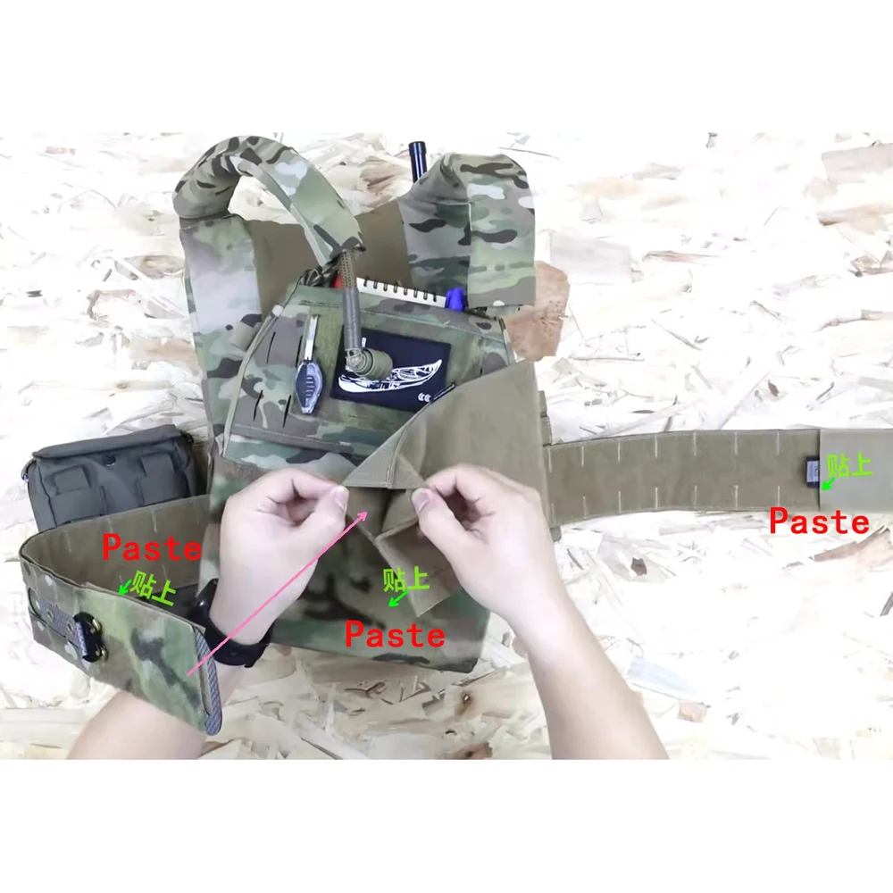 Hebilla de liberación rápida con velcro para correaje lateral táctico