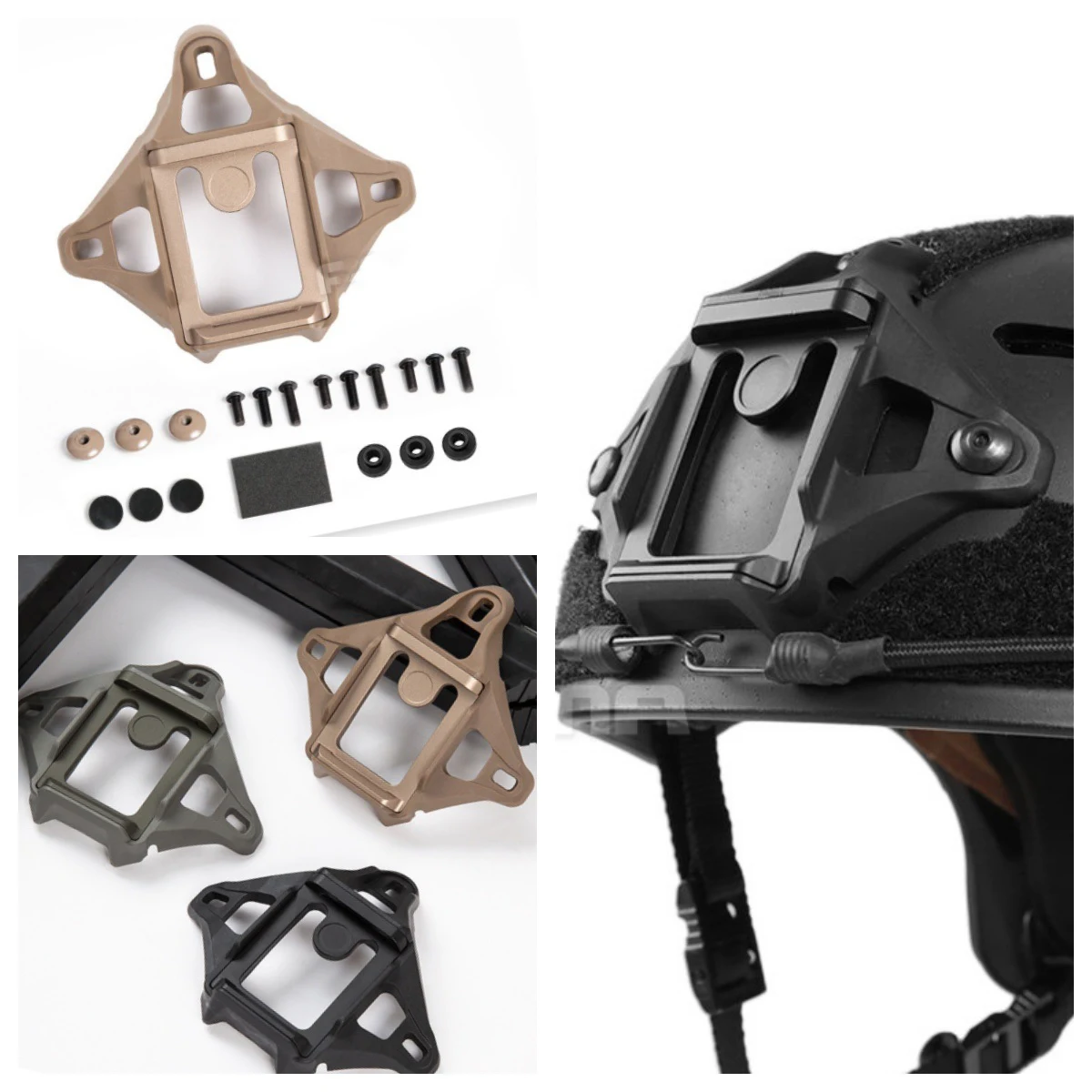 Soporte NVG para casco táctico FAST – base de montaje DIY