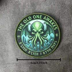 Parche táctico pulpo estampado militar insignia de moral gancho y bucle