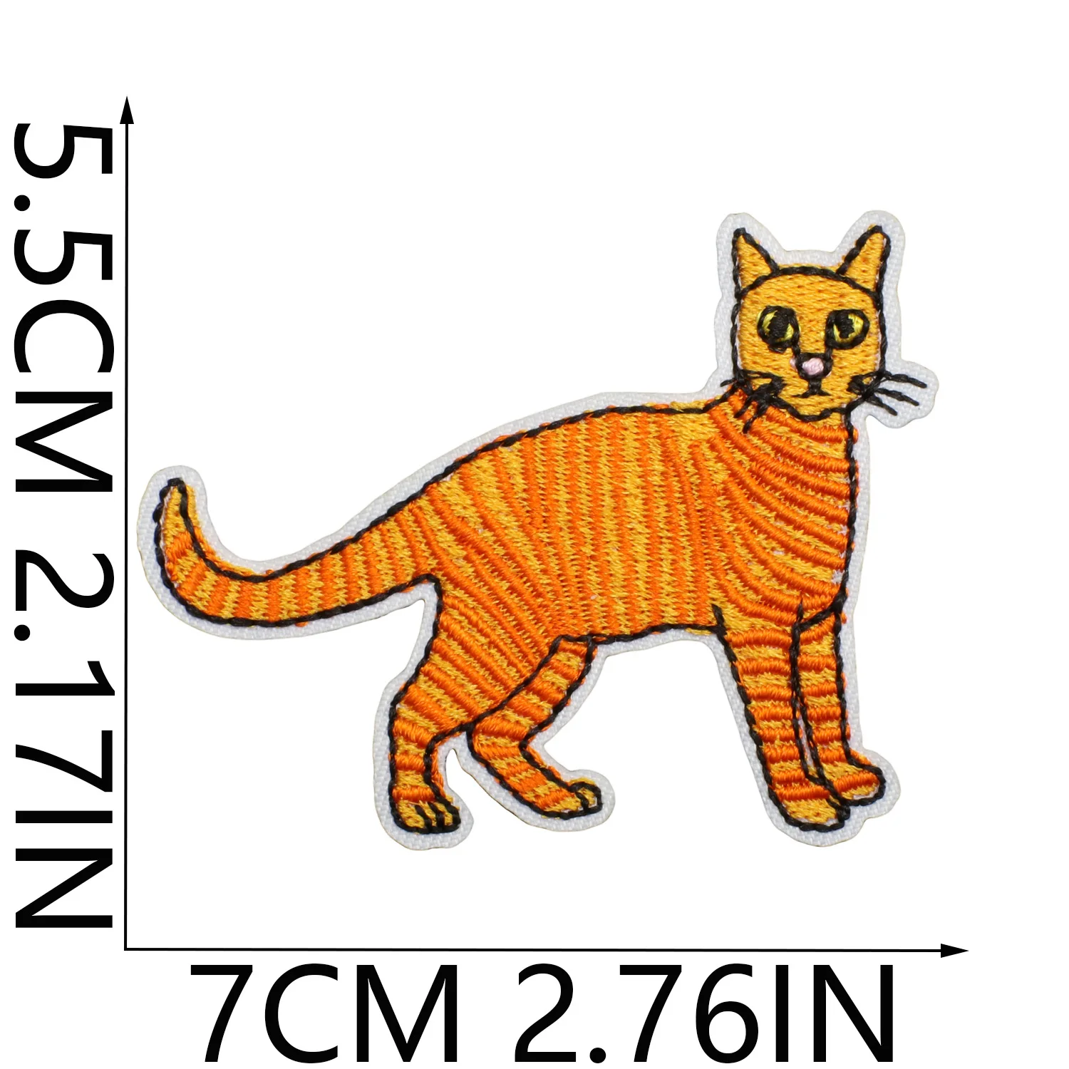 Parche termoadhesivo gatito naranja bordado para ropa infantil - imagen 5