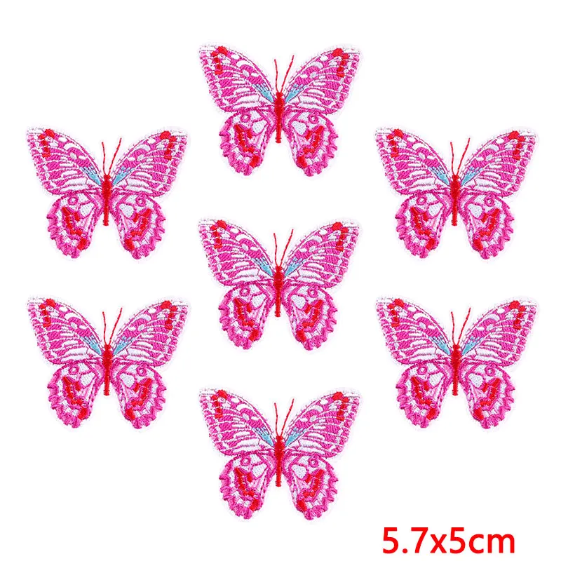 Parches bordados disco rosa brillante con lazo para chaquetas - imagen 4