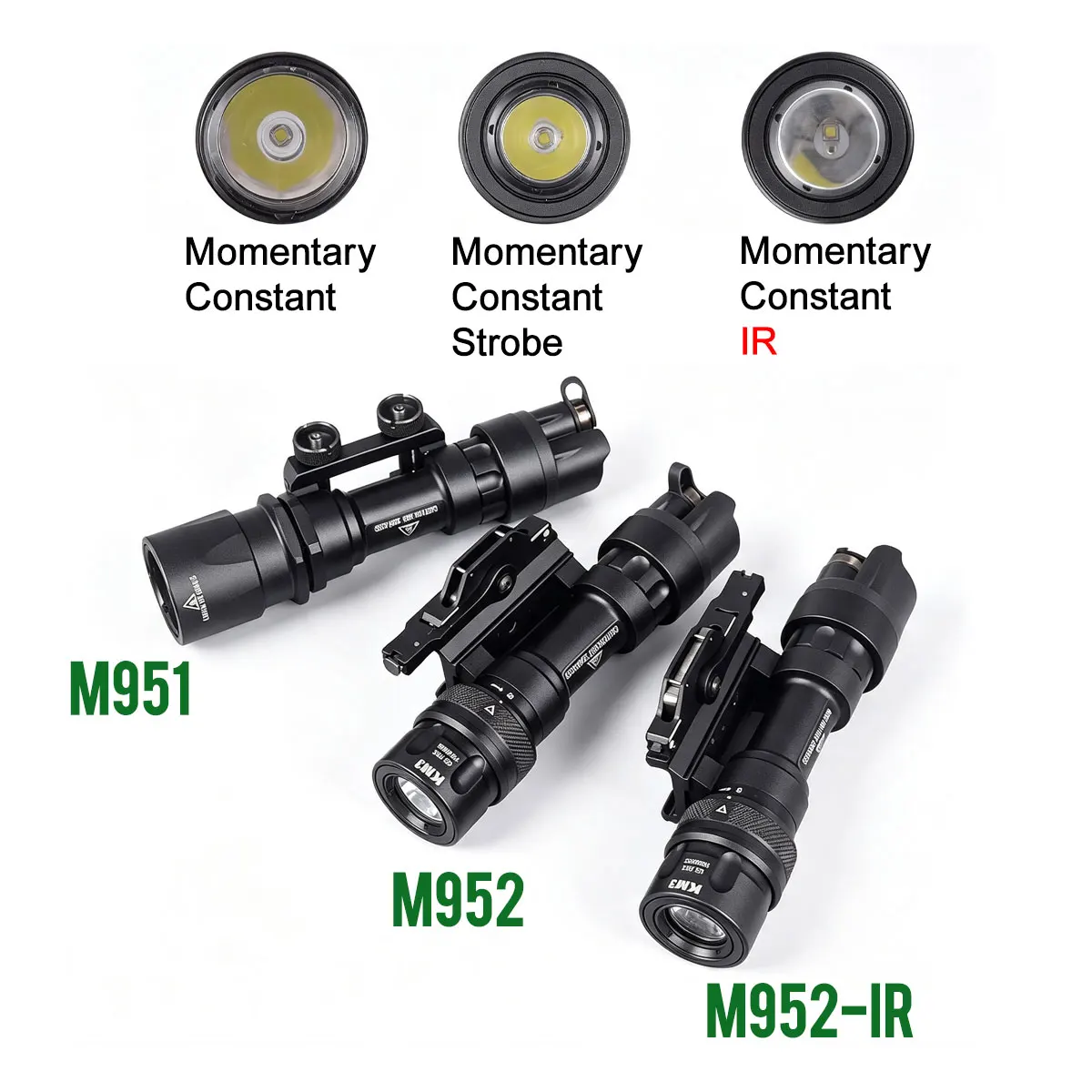 SureFire M952 IR linterna táctica LED infrarroja estroboscópica QD