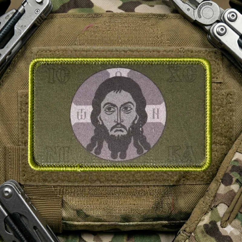 Parche táctico bordado Jesús ortodoxo para chaleco MOLLE Velcro - imagen 5