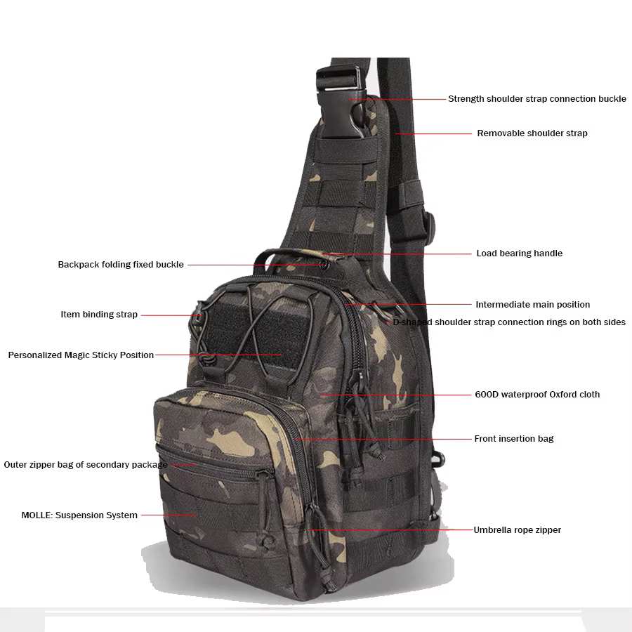 Bolsa pequeña camuflada para el hombro