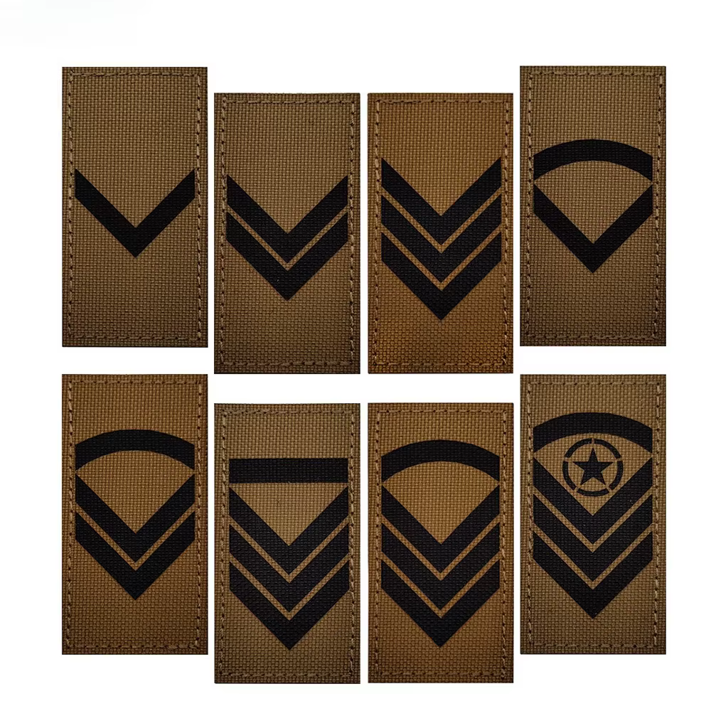 Detalle de parche reflectante para uniformes y equipo táctico