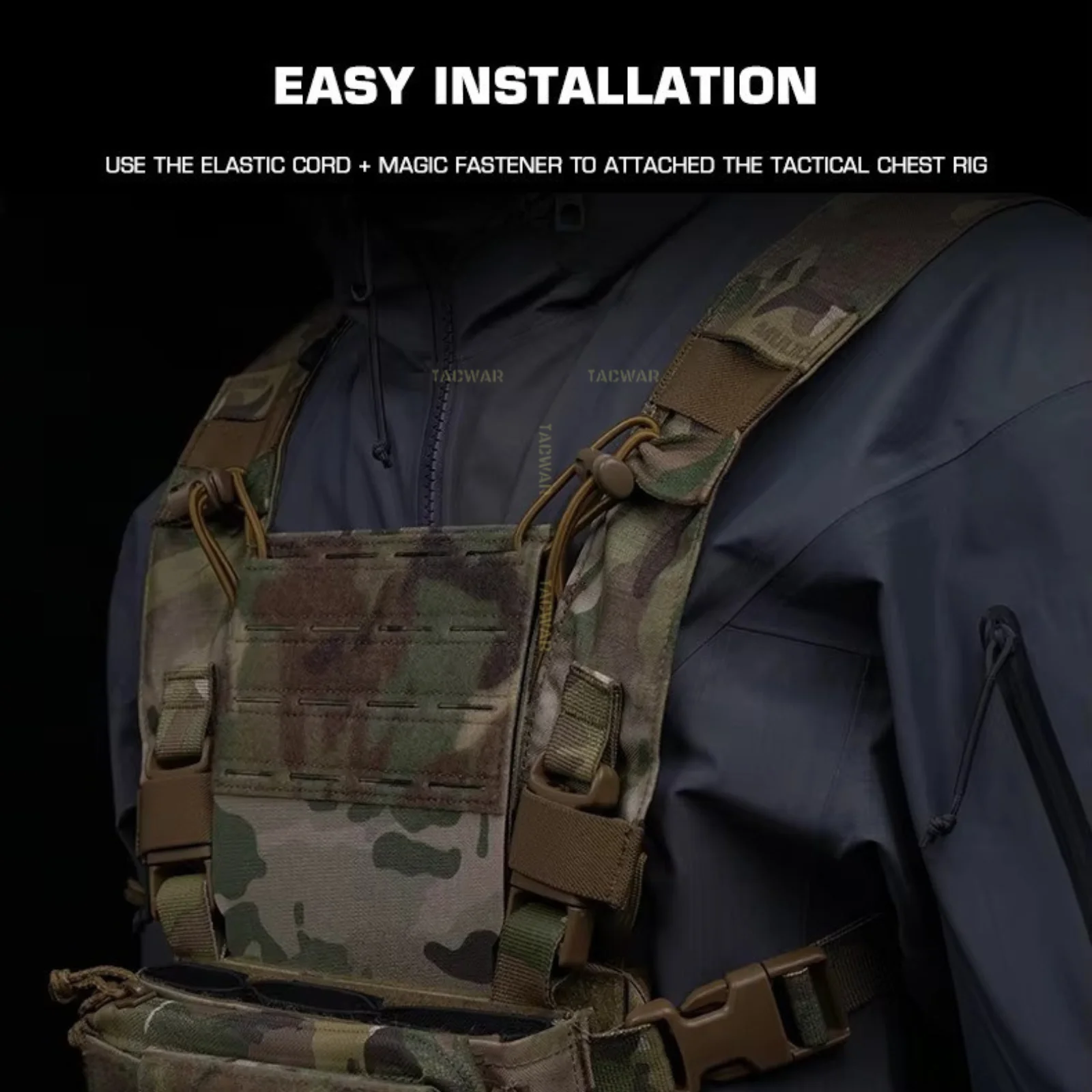 Chest rig admin panel D3CRM MK4 con porta cargadores y móvil - imagen 4