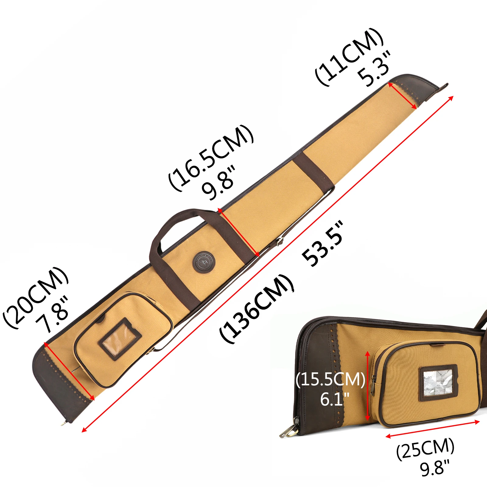 Funda lona para escopeta forrada Tourbon 136cm con correa - imagen 2