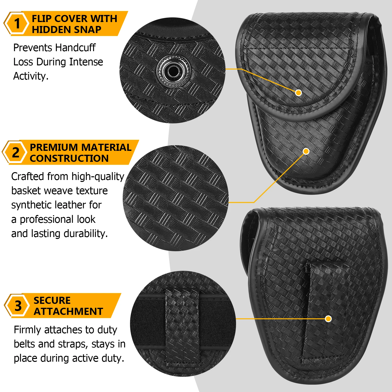 KRYDEX funda táctica para esposas de cierre oculto a presión - imagen 3