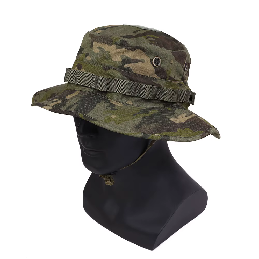 Sombrero Boonie táctico Emersongear vista frontal con patrón Multicam