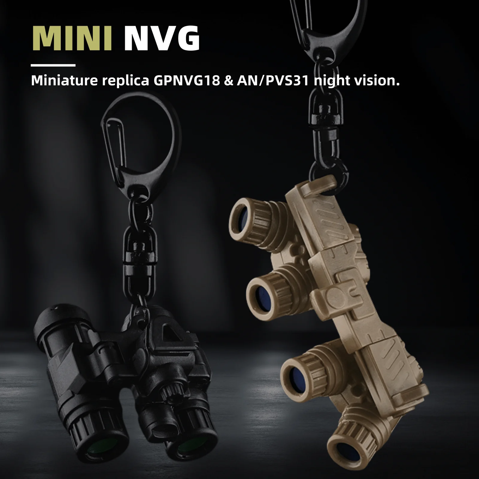 Llavero NVG visión nocturna mini binocular cuatro ojos para caza - imagen 3