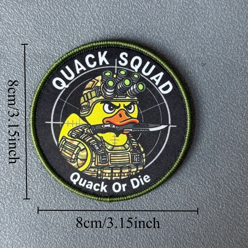Parche táctico Quack Squad insignia moral con velcro gancho-bucle - imagen 3