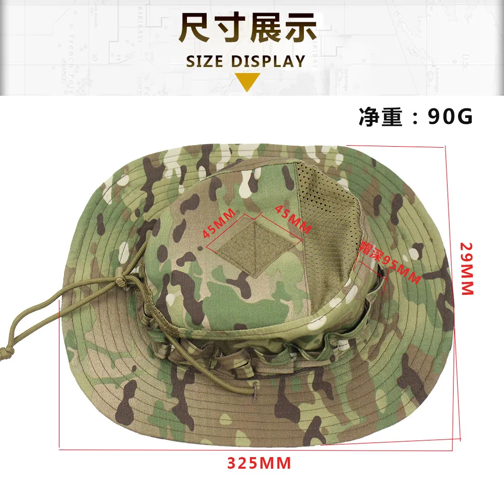 Sombrero boonie táctico Nieuwe Camo de ala ancha ligero y transpirable - imagen 2