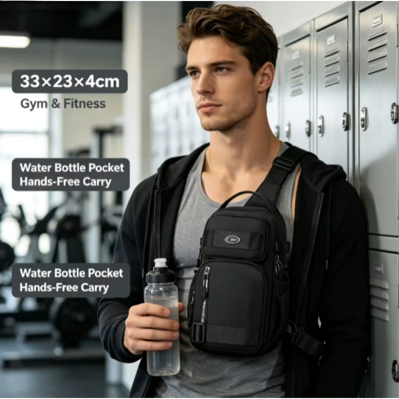 Bolsa táctica de pecho unisex bandolera de gran capacidad - imagen 2