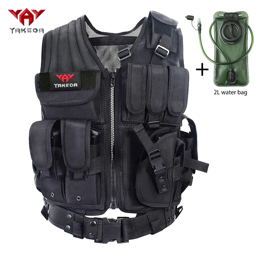 Chaleco táctico YAKEDA ajustable MOLLE con bolsa de agua - imagen 4