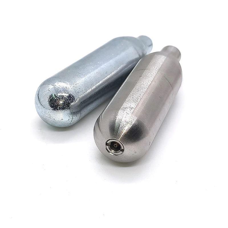 Cartucho de CO2 recargable de acero inoxidable para sifón y sodas - imagen 4