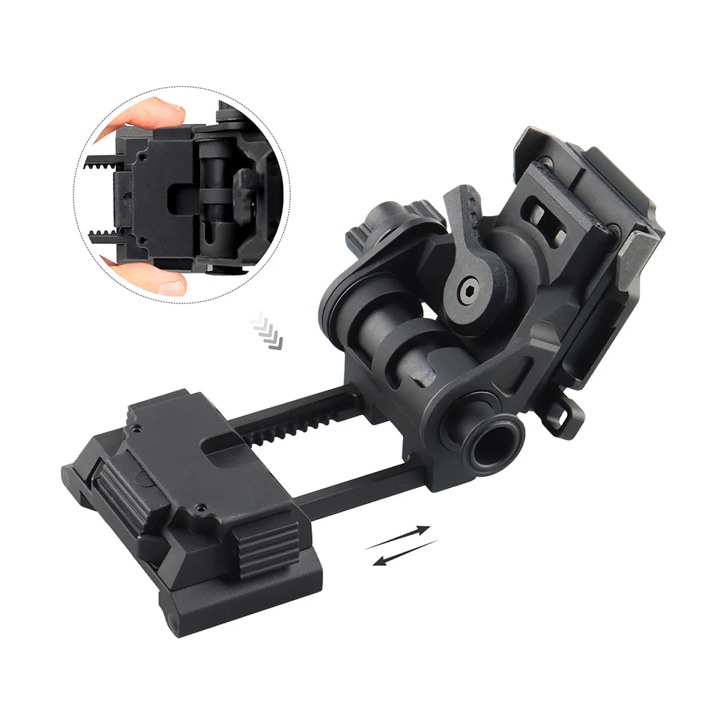 Soporte NVG para casco táctico con adaptador ajustable negro - imagen 2