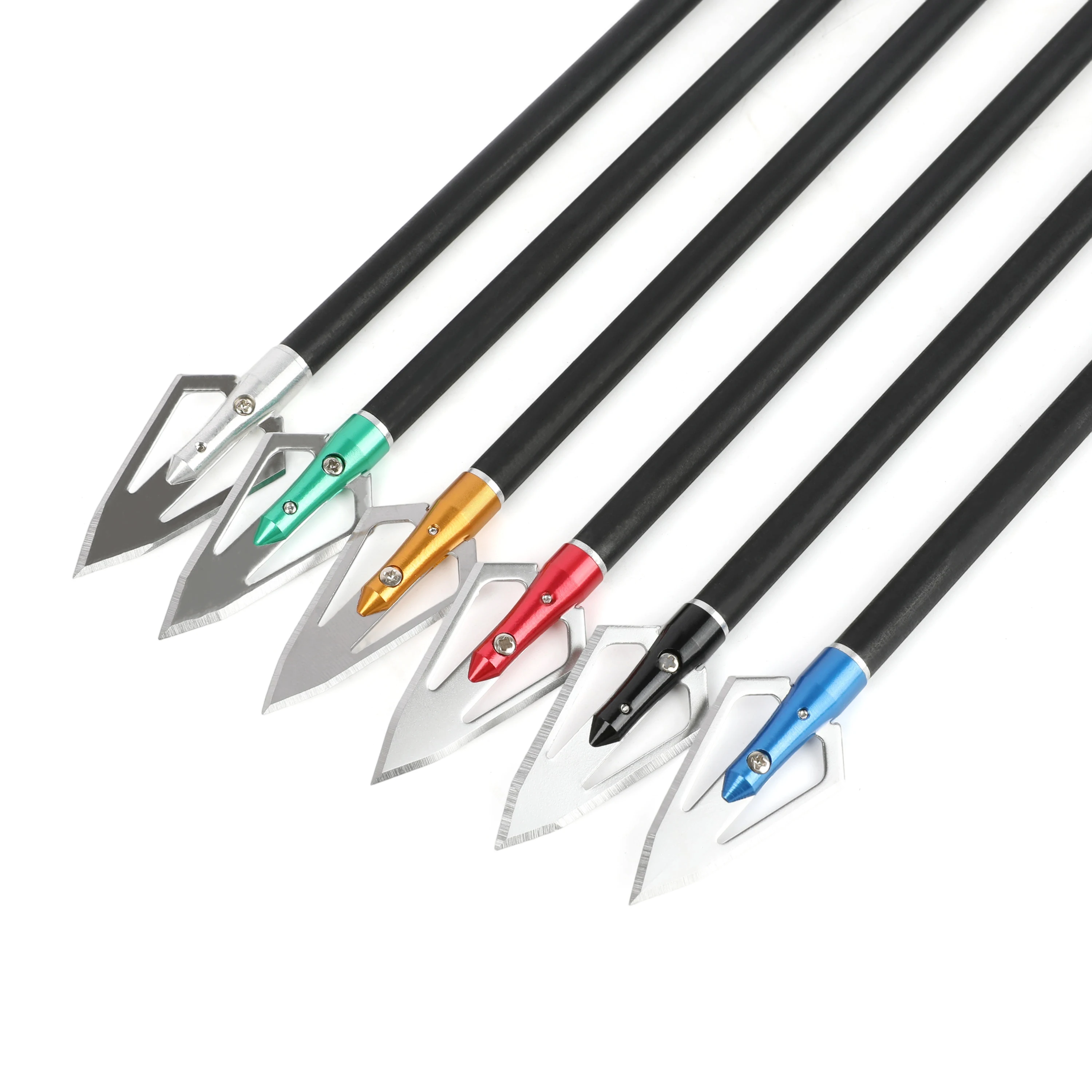Puntas de flecha caza 100 grains aluminio – Cabezas anchas para arco táctico - imagen 5