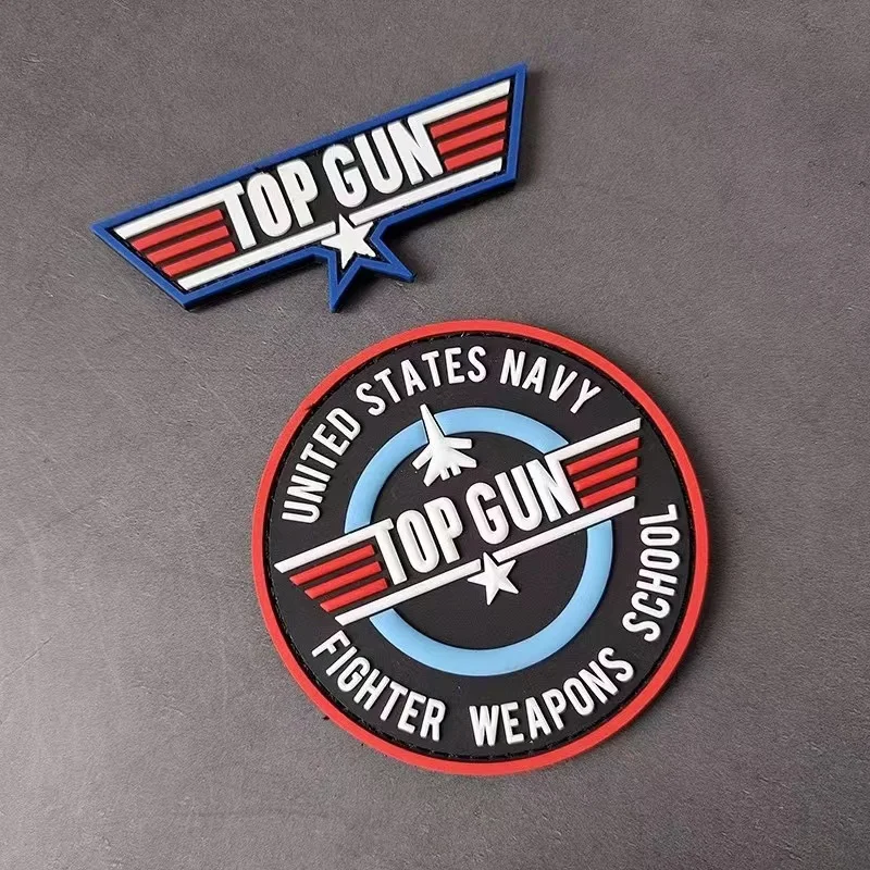 Insignia táctica Top Gun con bandera americana - imagen 2