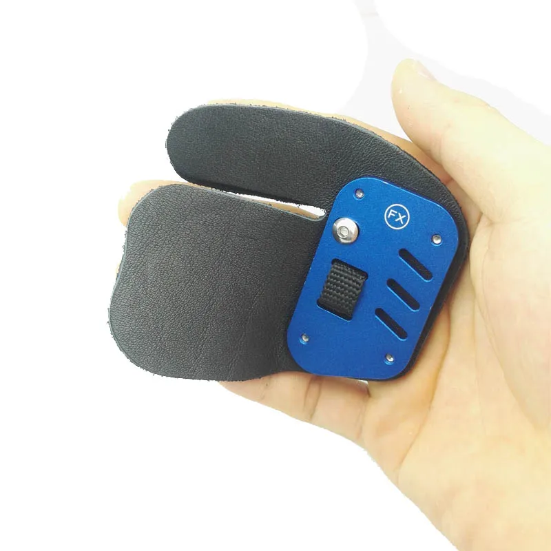 Protector de dedos para tiro con arco de cuero y aleación - imagen 5