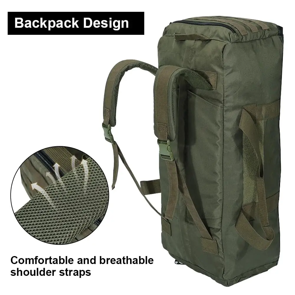 Bolsa táctica de lona con correas para mochila, equipo viaje