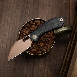 Cuchillo plegable TRIVISA EDC de acero inoxidable para camping y pesca