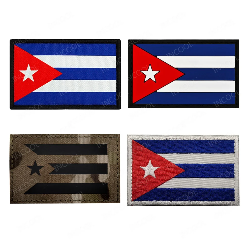 Parche PVC bandera Cuba reflectante IR apliques rayas hombros - imagen 4