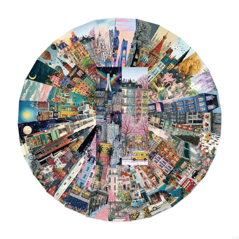 Marcapáginas ilustrados con escenas urbanas variadas - imagen 4