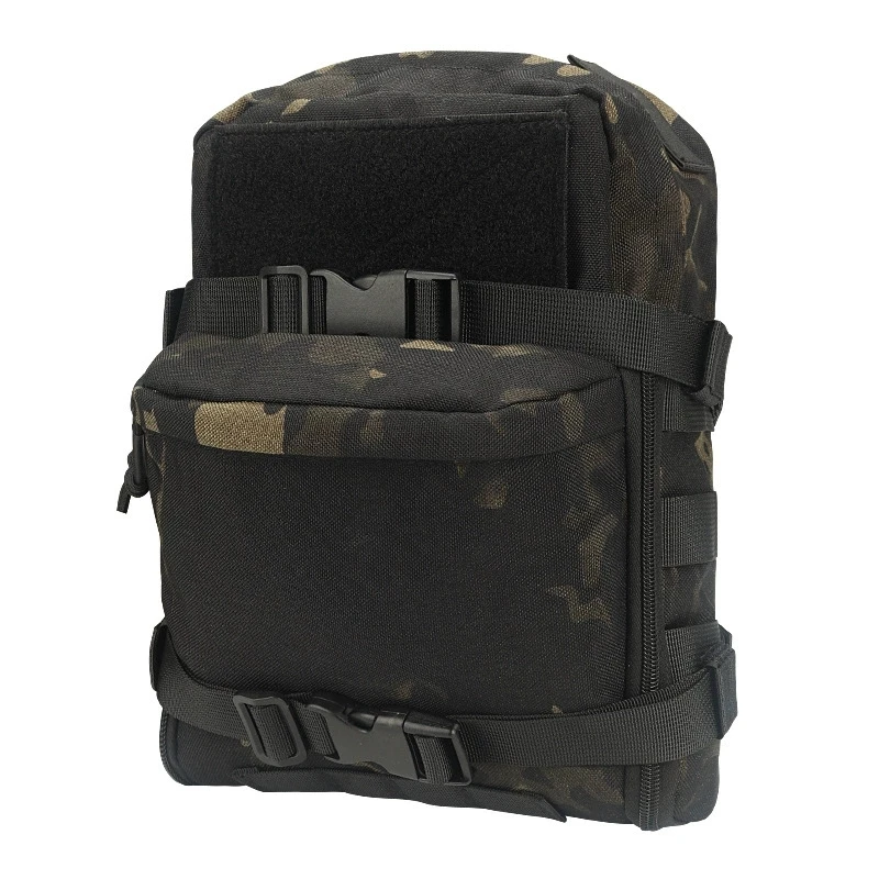 Mochila táctica hidratación mini MOLLE en nylon con cremallera