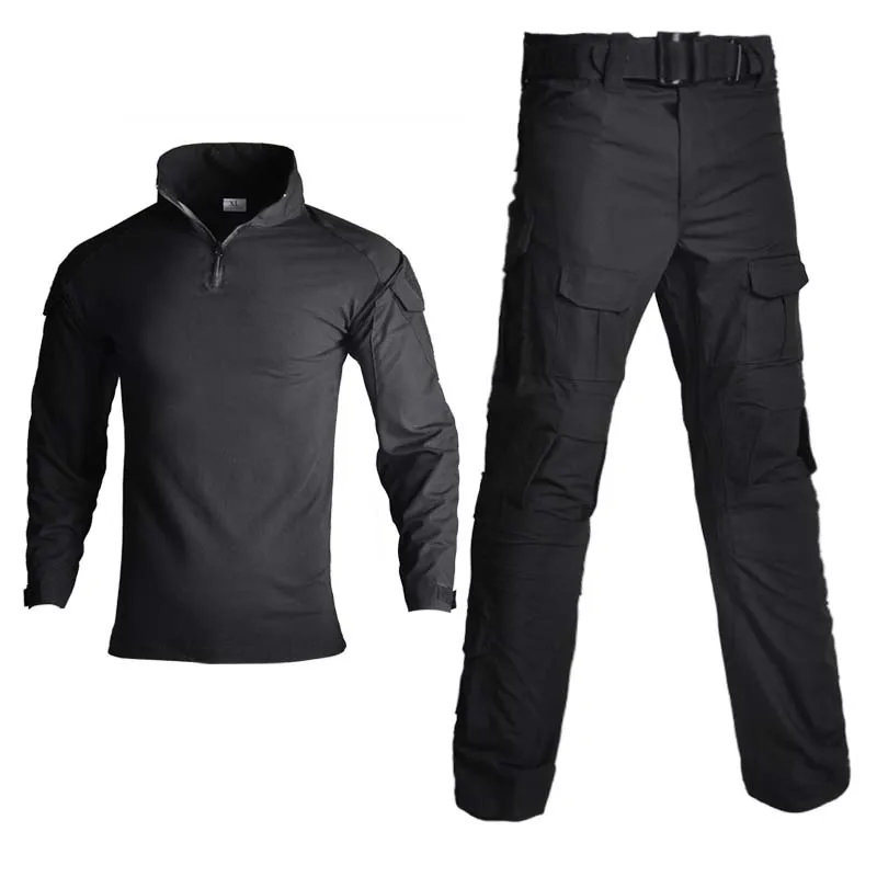G3 Frog traje táctico camuflaje negro con rodilleras - imagen 5
