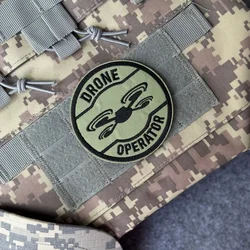 Parche táctico bordado operador drones verde – gancho y bucle