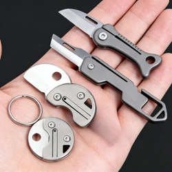 Navaja plegable táctica multiusos de titanio compacta para exteriores