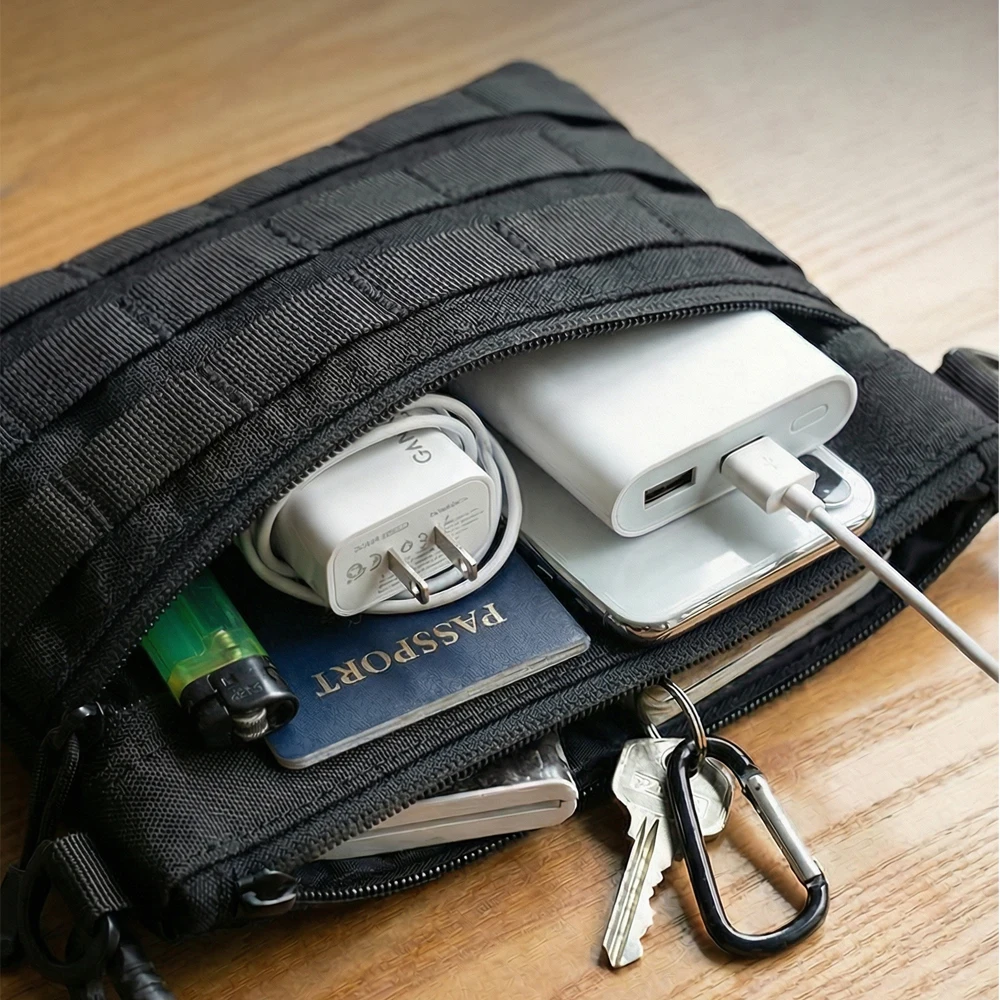 Bolso táctico MOLLE de nailon EDC bandolera modular para exterior - imagen 4