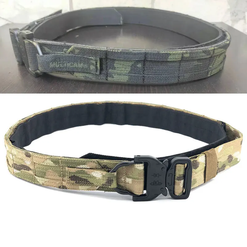 Cinturón táctico Molle multicam doble capa para hombre - imagen 4