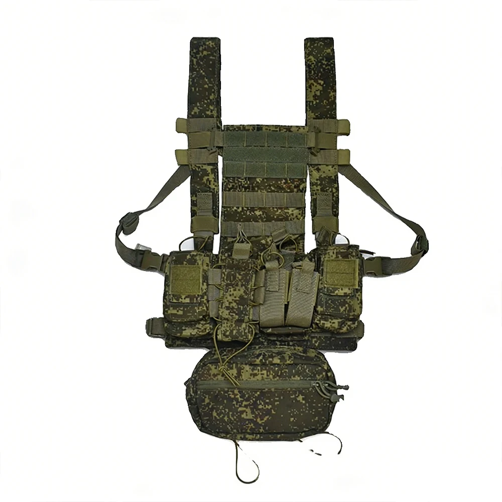 Chaleco rig táctico MOLLE ligero camuflaje EMR para airsoft - imagen 2