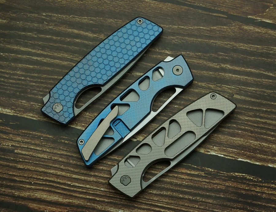 Cuchillo Plegable LEMIFSHE Cedar – Acero y Titanio para EDC, Supervivencia y Camping - imagen 4