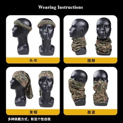 Pañuelo táctico cuello camuflaje selva Malasia transpirable