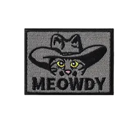 Parche bordado velcro Meowdy Cats – Táctico para mochila o chaleco