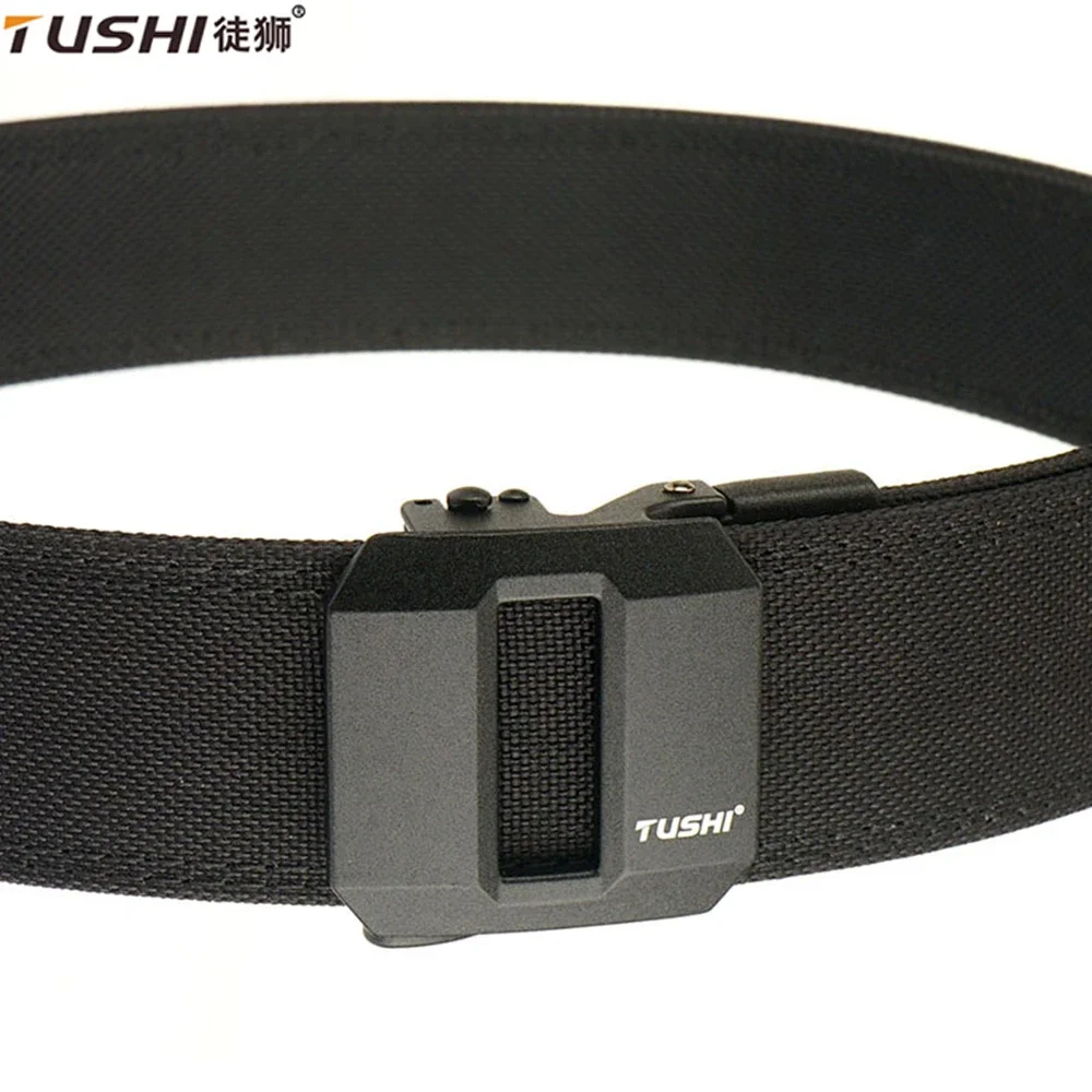 TUSHI Cinturón táctico de nylon con hebilla metálica automática - imagen 2