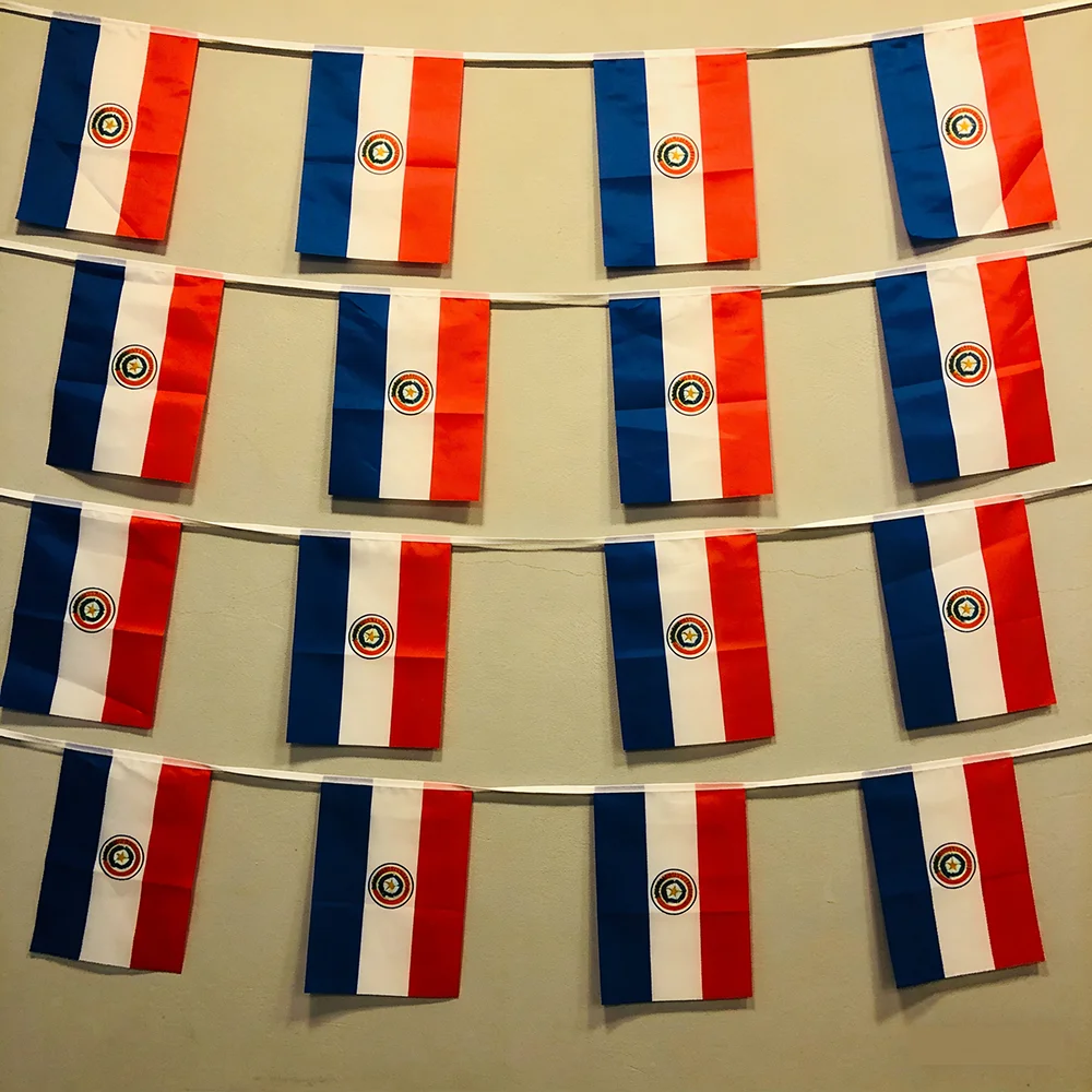 Banderines de Paraguay de poliéster para guirnalda festiva - imagen 5