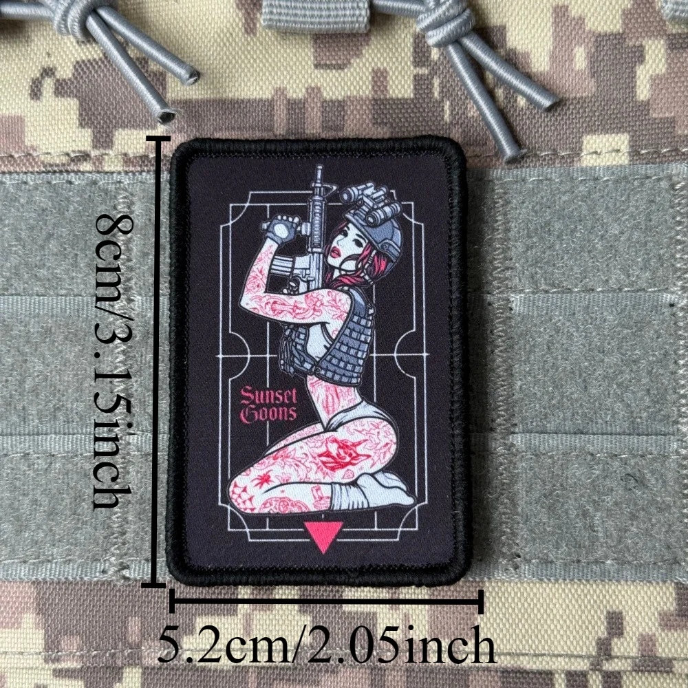 Parche táctico impreso Waifu anime con gancho y bucle DIY ropa - imagen 2