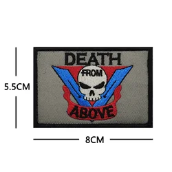 Death from Above Parche táctico bordado - emblema Velcro para mochila