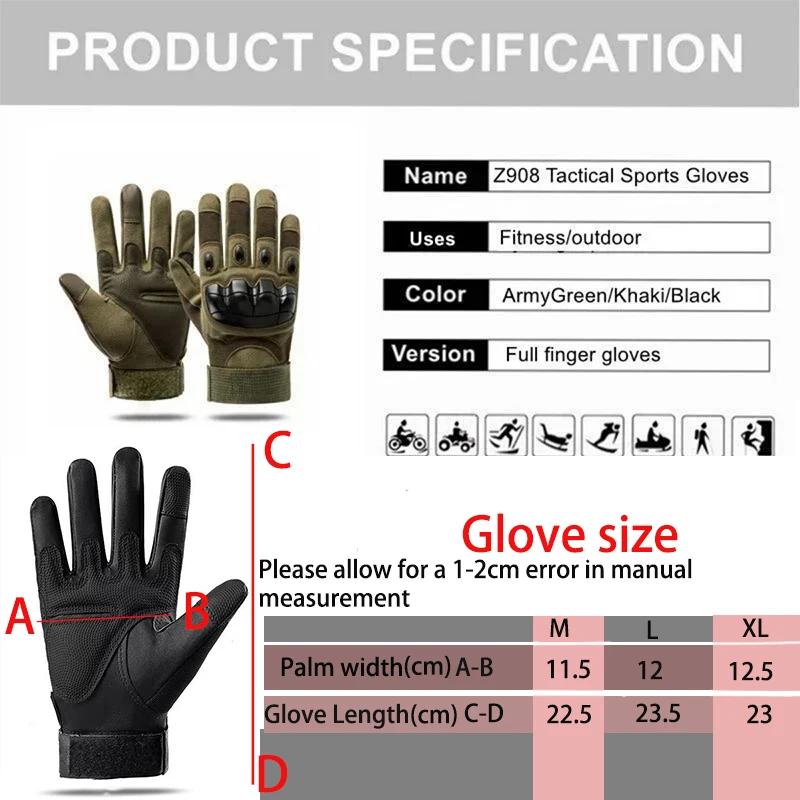 Guantes tácticos resistentes para caza, montañismo y supervivencia - imagen 3