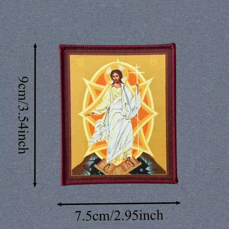 Parche táctico Virgen María Jesús con velcro para MOLLE mochila - imagen 3