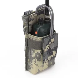 Bolsa táctica MOLLE para radio walkie-talkie y móvil de nylon para caza