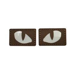 Parche reflectante ojo de gato táctico adhesivo para MOLLE y velcro