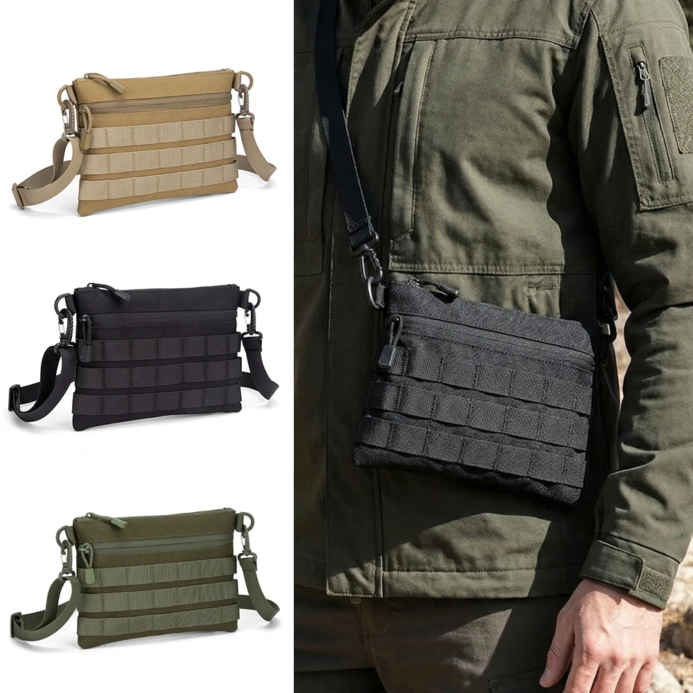 Bolso táctico MOLLE de nailon EDC bandolera modular para exterior