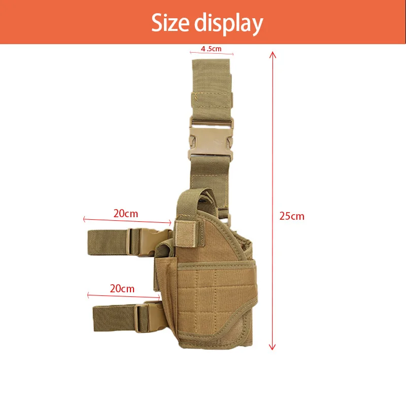 Funda táctica para pistola muslo universal diestro con arnés de pierna - imagen 4