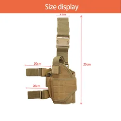 Funda táctica pistola de muslo derecha con arnés MOLLE