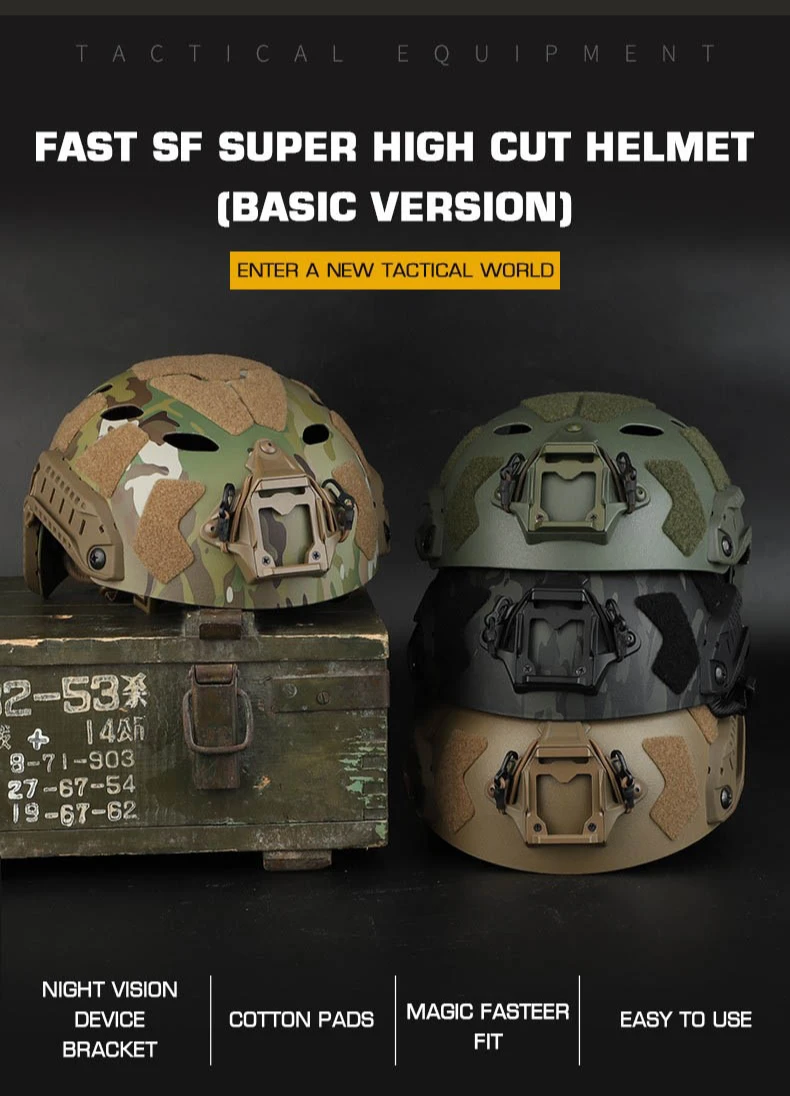 Casco en acción