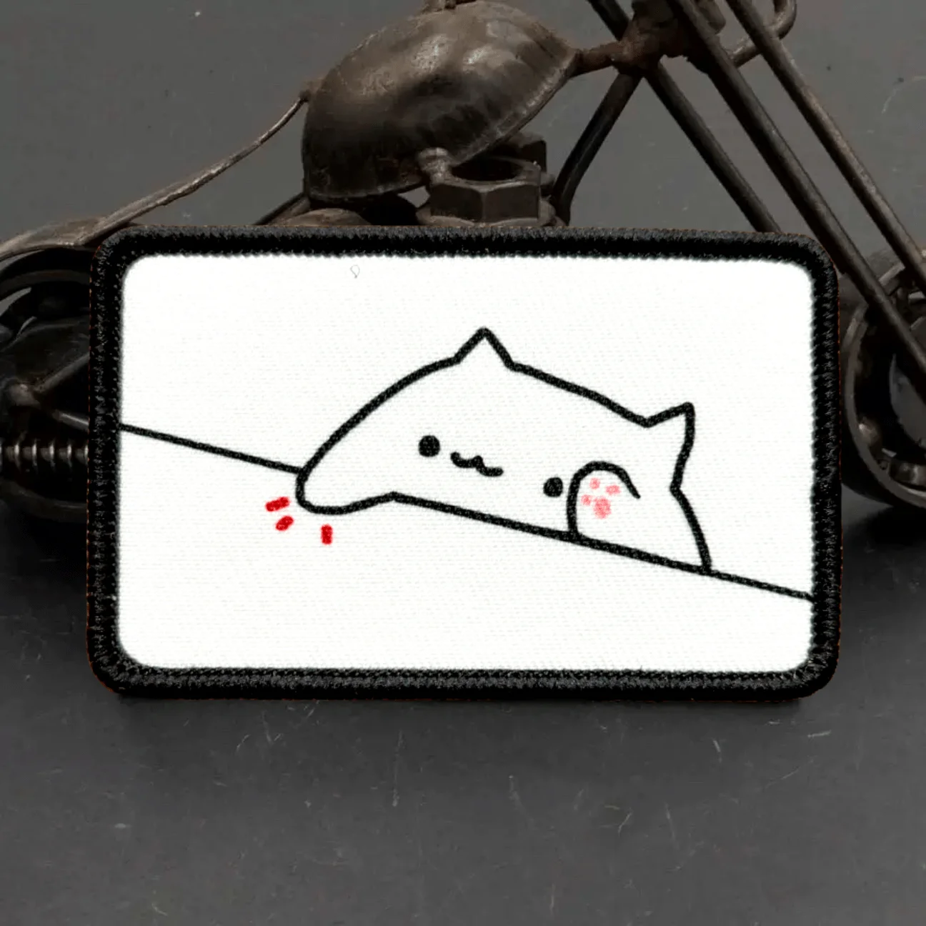 Parche Bongo Fat Cat detalle del diseño impreso